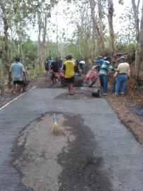 Direhab, Jalan Menuju Putat Ditutup Sementara