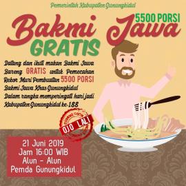 Bakmi Jawa Gratis, 5.500 Porsi