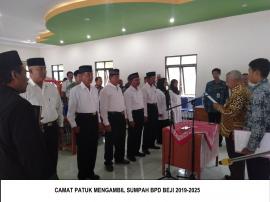 Camat Patuk Resmikan BPD Beji Periode 2019 – 2025