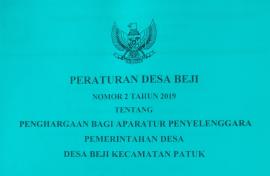 Peraturan Desa Beji Nomor 2 Tahun 2019