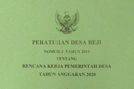 Peraturan Desa Beji Nomor 3 Tahun 2019