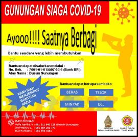 Penggalangan Donasi, GUNUNGAN Siaga COVID-19